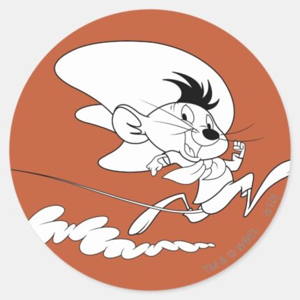 SPEEDY GONZALES™ Run Art Classic Round Sticker