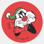 SYLVESTER™ Christmas Thoughts Classic Round Sticker