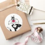 SYLVESTER™ Red Nose Classic Round Sticker