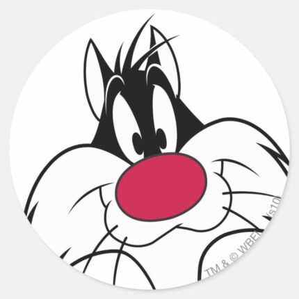 SYLVESTER™ Red Nose Face Classic Round Sticker