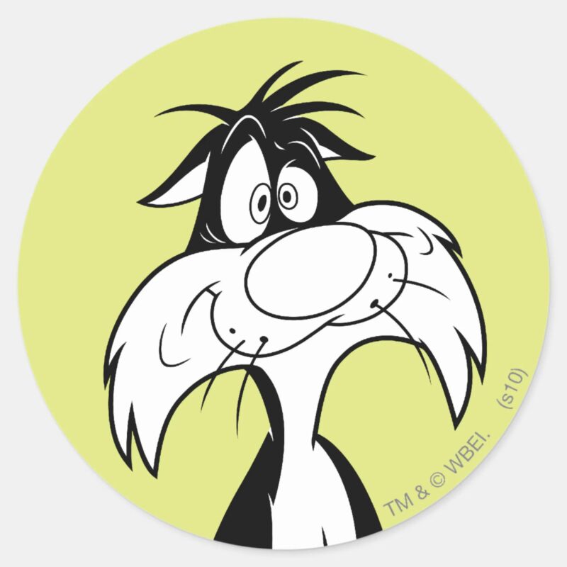 SYLVESTER™ Silly Classic Round Sticker SYLVESTER™ Silly Classic Round Sticker