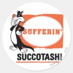 SYLVESTER™ Sufferin Succotash Classic Round Sticker