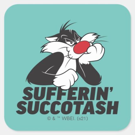 SYLVESTER™ Sufferin Succotash Sulking Square Sticker