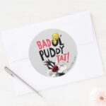 SYLVESTER™ TWEETY™ Bad Ol Puddy Tat Classic Round Sticker