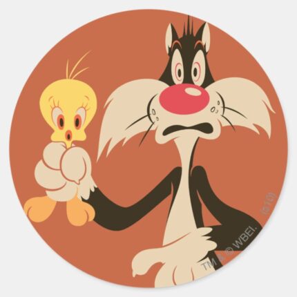 SYLVESTER™ With TWEETY™ Classic Round Sticker