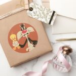 SYLVESTER™ With TWEETY™ Classic Round Sticker