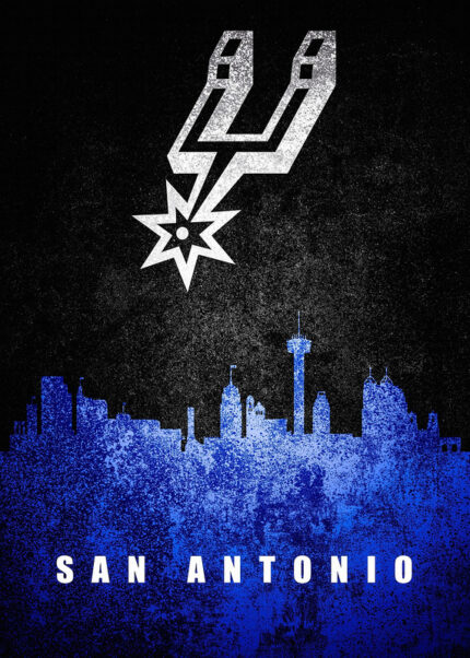 San Antonio City Skyline Poster
