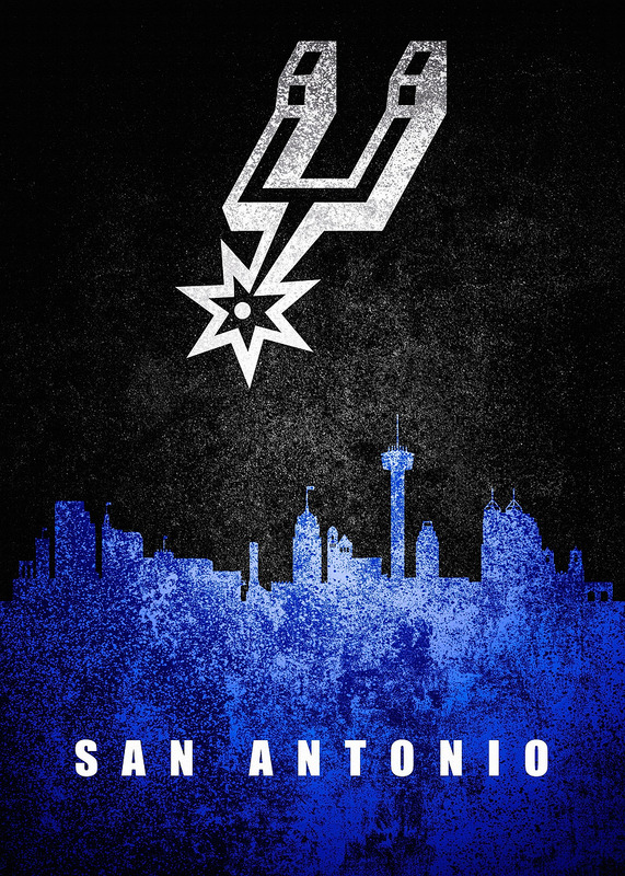 San Antonio City Skyline Poster