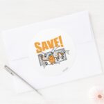 Save Classic Round Sticker