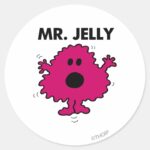 Scared Nervous Mr. Jelly Classic Round Sticker