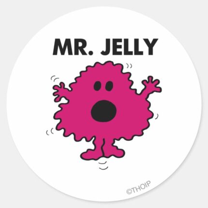 Scared Nervous Mr. Jelly Classic Round Sticker