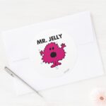 Scared Nervous Mr. Jelly Classic Round Sticker