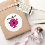 Scared Nervous Mr. Jelly Classic Round Sticker