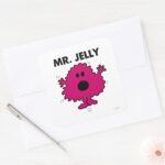 Scared Nervous Mr. Jelly Square Sticker