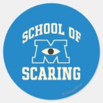 School Of Scaring Classic Round Sticker