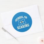School Of Scaring Classic Round Sticker