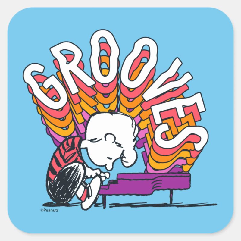 Schroeder Grooves Square Sticker