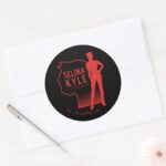 Selina Kyle Catwoman Outline Logo Classic Round Sticker