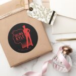 Selina Kyle Catwoman Outline Logo Classic Round Sticker