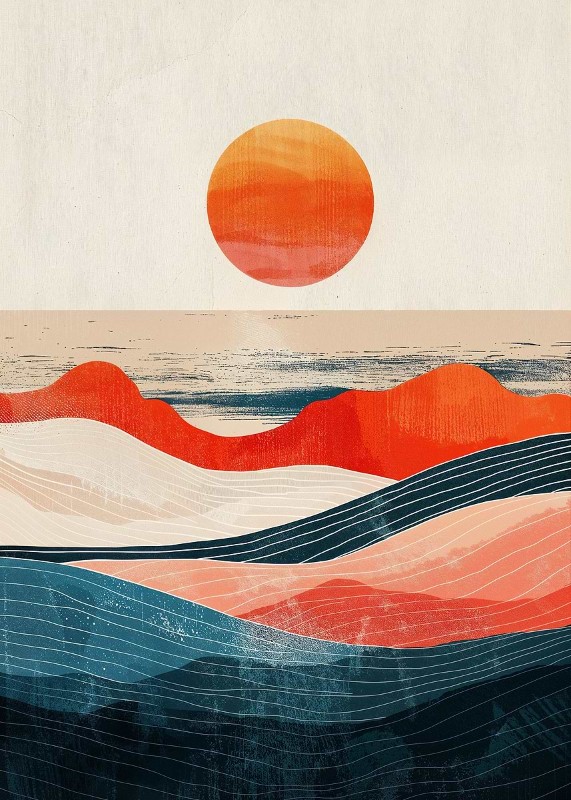 Serenity Waves Poster