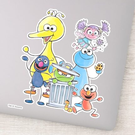 Sesame Pals Doodley Graphic Sticker