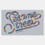 Sesame Sesame Doodle Logo Rectangular Sticker