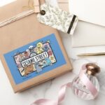 Sesame Sesame Sesame Pals Doodle Sign Rectangular Sticker