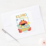 Sesame Street Elmo Spring Time Square Sticker