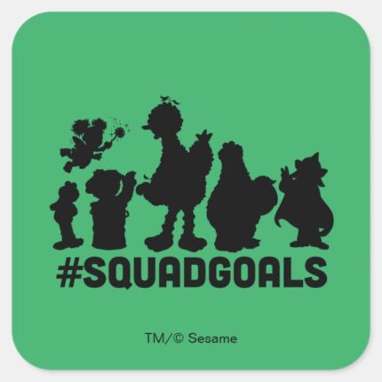 Sesame Street SquadGoals Square Sticker