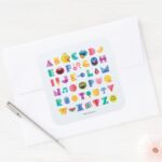 Sesame Street Alphabet Square Sticker