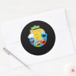 Sesame Street Character Art Classic Round Sticker