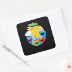 Sesame Street Character Art Square Sticker