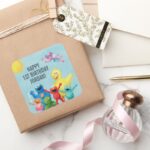 Sesame Street Character Illustration Square Sticker