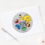 Sesame Street Crew Classic Round Sticker