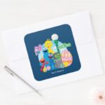 Sesame Street Easter Egg Hunt Square Sticker