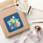 Sesame Street Easter Egg Hunt Square Sticker