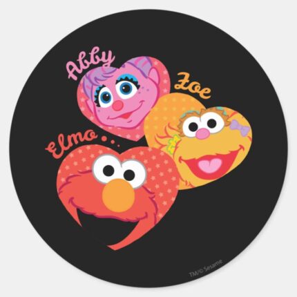 Sesame Street Friends Classic Round Sticker