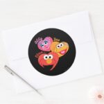 Sesame Street Friends Classic Round Sticker