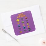 Sesame Street Pals Happy Halloween Square Sticker