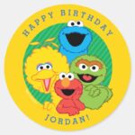 Sesame Street Pals Birthday Classic Round Sticker