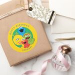 Sesame Street Pals Birthday Classic Round Sticker
