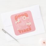 Sesame Street Pals Good Vibes Square Sticker