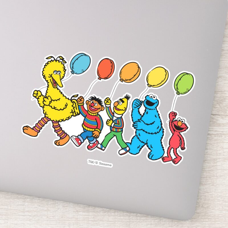 Sesame Street Pals Party Balloons Sticker Sesame Street Pals Party Balloons Sticker