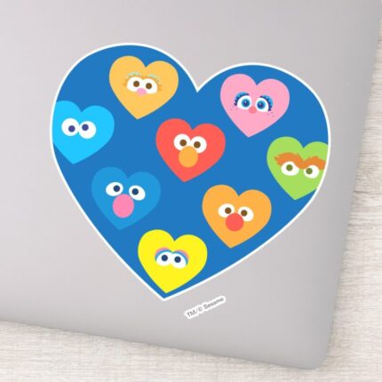 Sesame Street Valentine Hearts Pattern Sticker