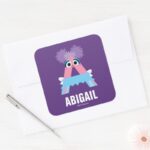 Sesame Street A Is For Abby Square Sticker