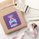 Sesame Street A Is For Abby Square Sticker