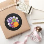 Sesame Street All Tricks No Treats Classic Round Sticker