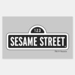 Sesame Street BW Logo Rectangular Sticker