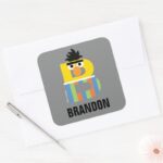 Sesame Street B Is For Bert Square Sticker