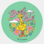 Sesame Street Best Yellow Bird Pals Classic Round Sticker